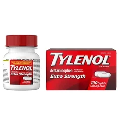 Johnson & Johnson Pain Relief Tylenol® 500 mg Strength Acetaminophen Caplet 100 per Bottle