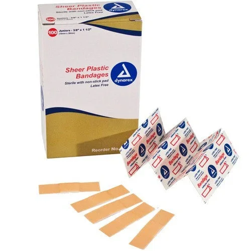 Junior Adhesive Bandages, Sterile 3/8″ x 1.5″ (100/box)