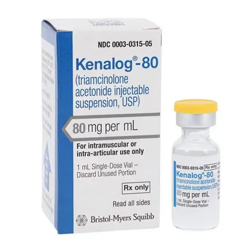 Kenalog 80 mg Injection (Triamcinolone Acetonide) 1 mL SIngle-Dose Vial (RX)