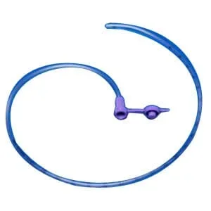 Kendall Purple Argyle™ Indwell™ Pediatric Polyurethane Feeding Tube with Safe Enteral Connection, Transparent, Sterile, DEHP-Free, 6-1/2Fr, 36″