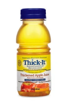 Kent Precision Foods Thick-It AquaCareH2O Thickened Beverage 8 oz. Bottle Apple Flavor Ready to Use Nectar Consistency – B455-L9044