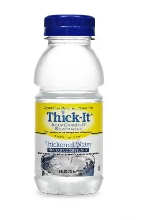 Kent Precision Foods Thick-It AquacareH2O Thickened Water: 24 Count, Nectar (Consistency), 8 oz, Bottle, Unflavored