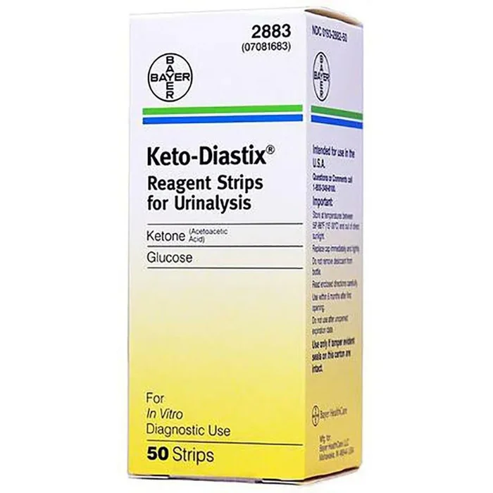 Keto-Diastix Reagent Test Strip, Glucose and Ketone