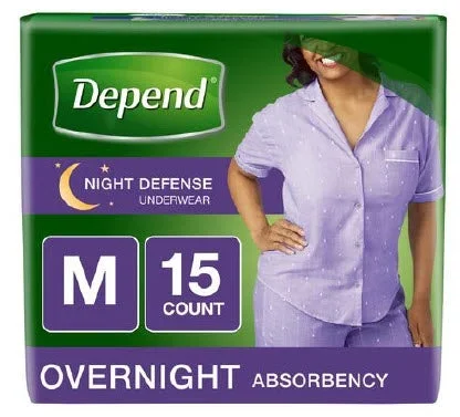 Kimberly Clark DependNight Defense Adult Absorbent Underwear Medium Disposable Heavy Absorbency – 47918