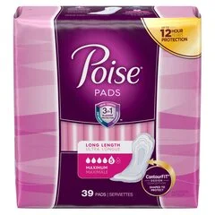 Kimberly Clark Professional Bladder Control Pad Poise 14.6″ Length Heavy Absorbency Absorb-Loc Core One Size Fits Most Adult Female Disposable, 78 EA/CS