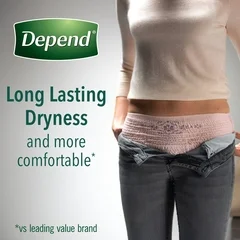 Kimberly Clark Professional Depend FIT-FLEx Female Adult Absorbent Underwear Pull On with Tear Away Seams Medium Disposable Heavy Absorbency, 60 EA/CS - Image 2