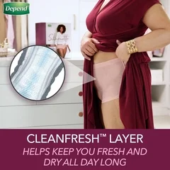 Kimberly Clark Professional Female Adult Absorbent Underwear Depend Silhouette Pull On with Tear Away Seams Medium Disposable Heavy Absorbency, 44/CS - Image 2