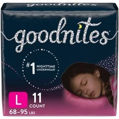 Kimberly Clark Professional Female Youth Absorbent Underwear GoodNites® Pull On with Tear Away Seams Size 5 / Large Disposable Heavy Absorbency, 44/CS