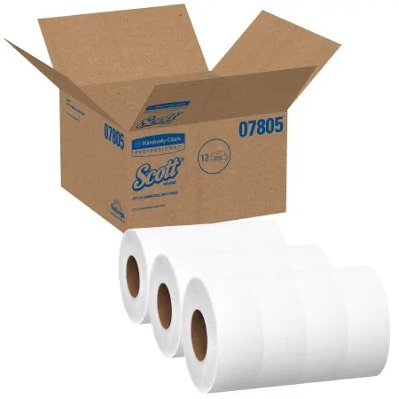 Kimberly Clark Scott JRT Jr. Toilet Tissue White 2-Ply Jumbo Size Cored Roll Continuous Sheet 3.55 Inch X 1000 Foot – 7805
