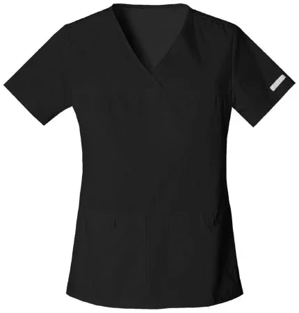 Kinetic Manufacturing Group Cherokee Scrub Shirt Medium Black 2 Pockets Short Sleeves Female – 2968-MD