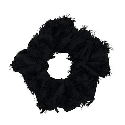 Kitsch Brunch Scrunchie – Frayed Black