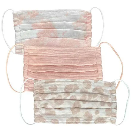 Kitsch Cotton Face Mask 3pc Set – Blush