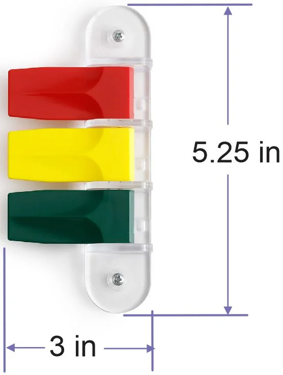KL-P3 Kull Primary Color Exam Room Flags, Short, 3″, 3Flags/pk