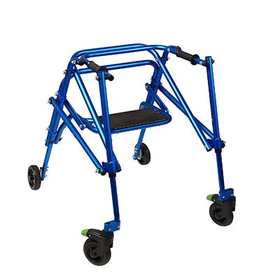 Klip Posterior walker, four wheeled with seat, blue, size 3 – 32-2088