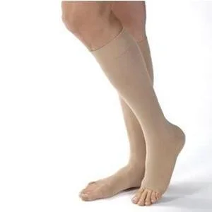 Knee-High Firm Opaque Compression Stockings X-Large Full Calf, Natural