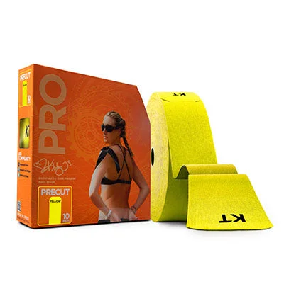 KT TAPE PRO, Precut 10″ Strip (150 each), Yellow – 25-3453