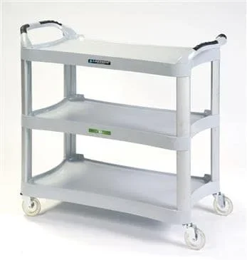 Lakeside Manufacturing Utility Cart Plastic 20 X 37-1/2 X 42 Inch 3 Shelves Gray – 2510