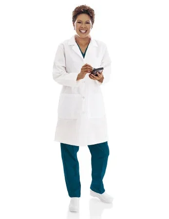 Landau Uniforms Lab Coat White Size 10 Long Sleeves Mid Length – 3155WWY