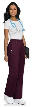 Landau Uniforms Scrub Pants Cargo Small Wine Female – 83221RWPS