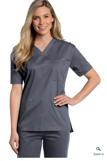 Landau Uniforms Scrub Shirt Medium Blue 1 Pocket Short Sleeves Unisex – 4139BGMSTMED