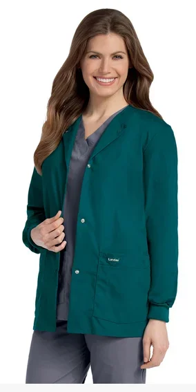 Landau Uniforms Warm-Up Jacket Black 5X-Large Long Sleeves Hip Length – 7525BKP5XLG