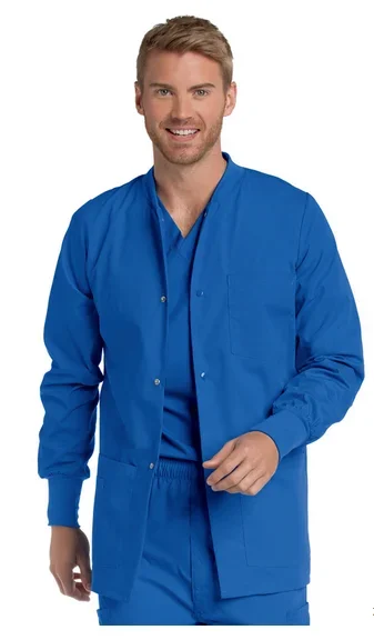 Landau Uniforms Warm-Up Jacket Navy Blue 4X-Large Long Sleeves Hip Length – 7551BNP4XLG