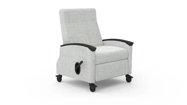 Lazboy Contract Furniture – Knu LLC RECLINER, PT BARIATRIC LOCK BACK CAMEL W/TRAY LT SIDE FACING – H5137