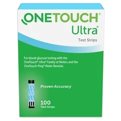 Life Scan Blood Glucose Test Strip OneTouch Ultra Blue 100 Test Strips per Box, 100 EA/BX