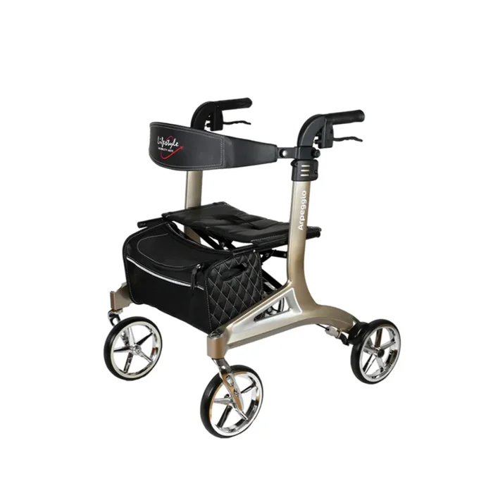 Lifestyle Mobility Aids Arpeggio Rollator Rolling Walker – Champagne