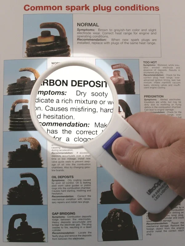 Lighted Magnifier, 3 in With Handle