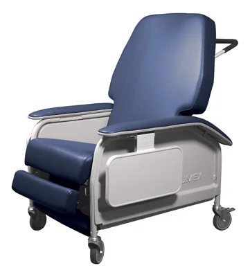 Lumex Extra-Wide Clinical Care Recliner, Imperial Blue