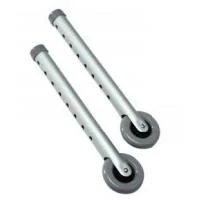 Lumex Fixed Wheels for Standard Walkers, 3″, Silver, Pair