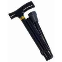 Lumex Folding Cane, Standard Grip, Black, 4/cs