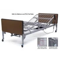 Lumex Patriot Semi-Electric Bed with No Mattress, FDA Full Rails