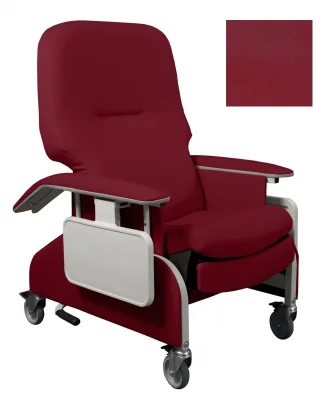 Lumex Recliner Drop Arms Heat And Massage, Berry