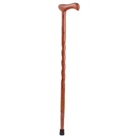 Mabis Healthcare Hiking Staff Brazos Wood 37 Inch Height Twisted Red Cedar Print – 502-3000-0158