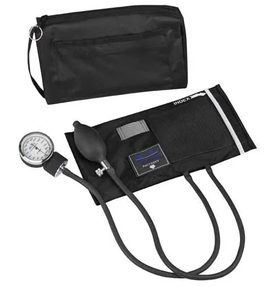 Mabis Healthcare MABIS MatchMates Aneroid Sphygmomanometer Palm Style Hand Held 2-Tube Adult Size Arm – 01-160-021