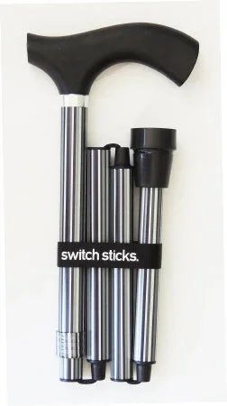 Mabis Healthcare Switch Sticks Folding Cane Aluminum 32 to 37 Inch Height Shadow – 502-2000-5130