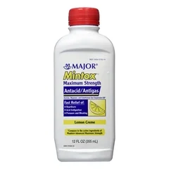 Major Pharmaceuticals Antacid Mintox 400 mg / 400 mg / 40 mg Strength Liquid 12 oz. (1414275)