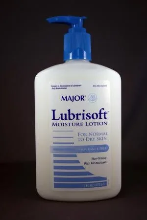 Major Pharmaceuticals Lubrisoft Hand and Body Moisturizer 16 oz. Pump Bottle Unscented Lotion – 904530016