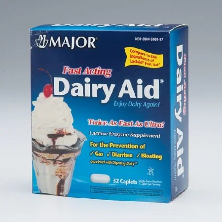 Major Pharmaceuticals Major Dietary supplement Lactase Enzyme 9000 IU Strength Caplet 32 per Bottle – 904590887