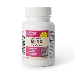 Major Pharmaceuticals Vitamin Supplement Major Vitamin B12 1000 mcg Strength Tablet 130 per Bottle, 1/BO
