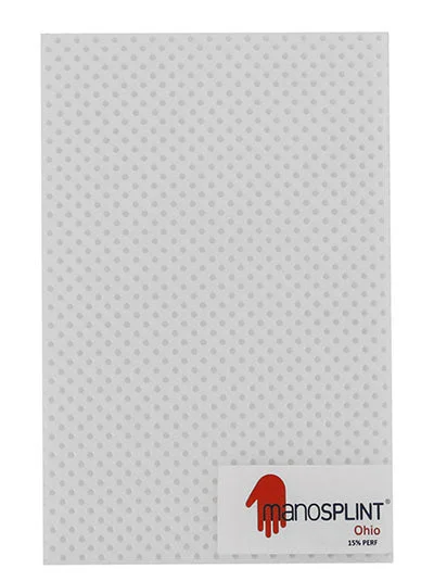 Manosplint Ohio Perf White 3/32″ x 12″ x 18″ 15% Perf White, case of 8 – 24-5252-8