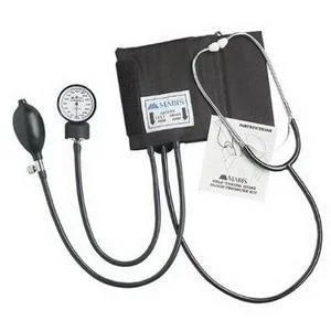 Manual Home Blood Pressure Kit with Attached Stethoscope