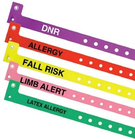 Market Lab Inc Identification Band Alert Wristband Permanent Snap Limb Alert – 14523PK