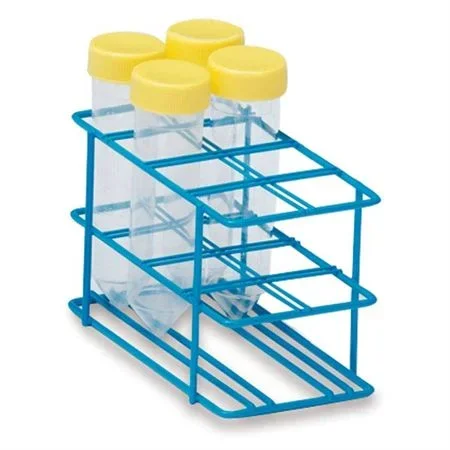 Market Lab Inc Test Tube Rack 8 Place 50 mL Tube Size Blue 3 X 3-1/2 X 6 Inch – 5008