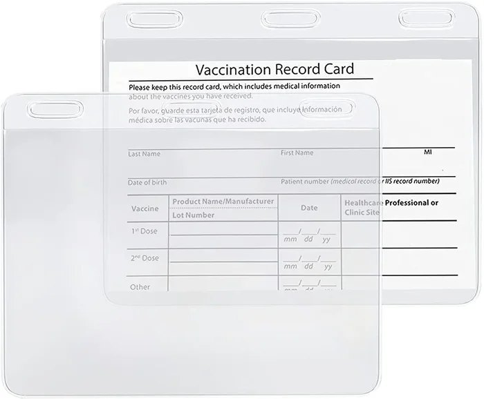 Mars Wellness Clear Badge Holder (25 Pack, 4” x 3”) – Waterproof Name Tag Holder – Plastic Card Holder – Horizontal Badge Holder for Events, Offices & Schools – Transparent ID Badge Holder