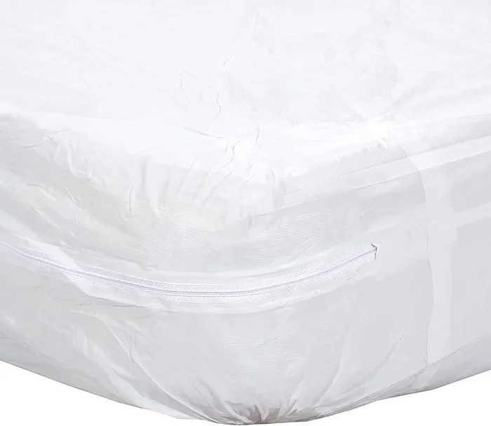 Mars Wellness Waterproof Vinyl Mattress Protector and Cover – Zippered White Mattress Cover Sheet Bed Bugs Mattress Cover