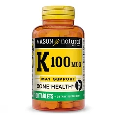 Mason Naturals Vitamin Supplement Mason Natural Vitamin K 100 mcg Strength Tablet 100 per Bottle, 1/BO
