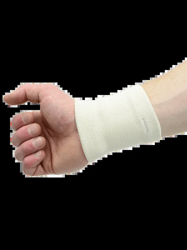MAXAR Wool/Elastic Wrist Brace (56% Wool) – Two-Way Stretch: White